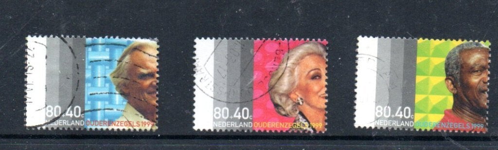 ‹(•¿•)› nl # m0008 nvph 1818 t/m 1820 ouderenzegels, Ophalen of Verzenden, Na 1940, Gestempeld