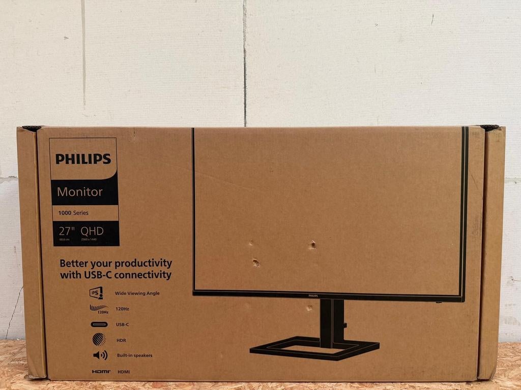 Philips 27E1N1600AE – 27" QHD Monitor – USB-C – 65W – IPS, Computers en Software, Monitoren, Philips, IPS, Prins Bernhardplein 200, 1097 JB Amsterdam, Nederland