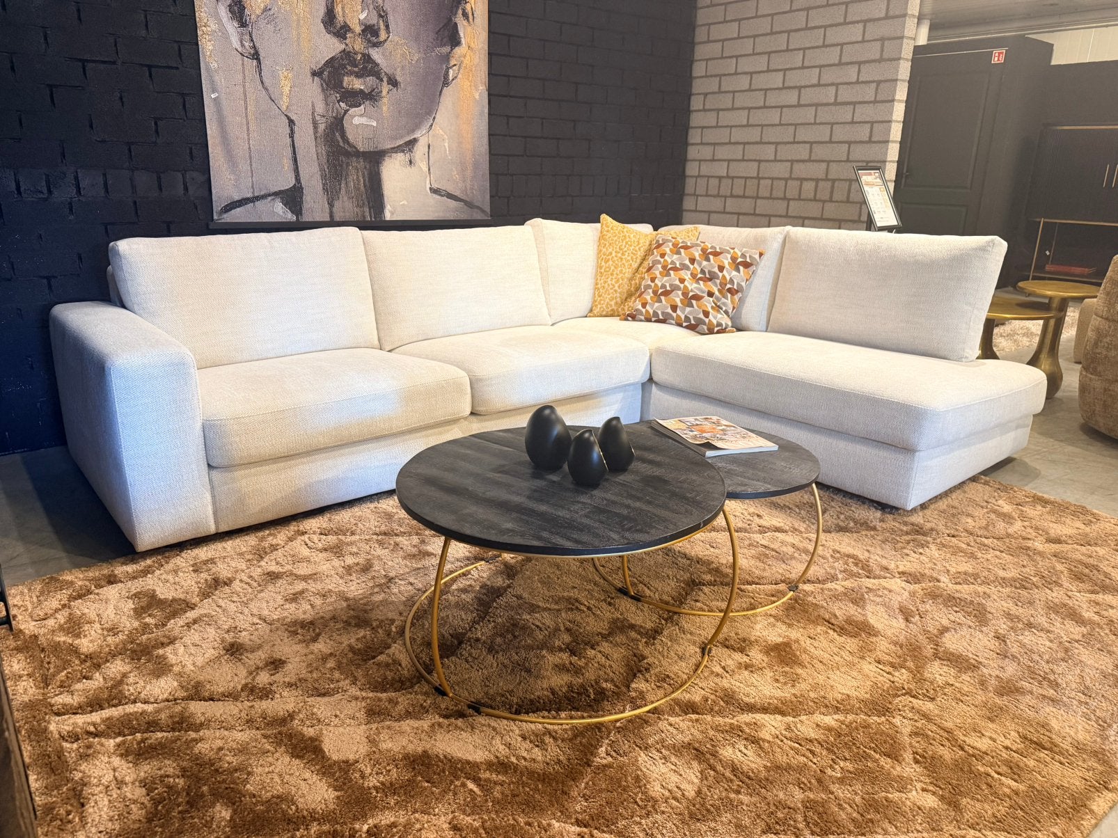 Showroomopruiming! Bank Uno! Pepp Interiors - € 1399,/, Ophalen, 250 tot 300 cm, Overige maten, Hoekbank