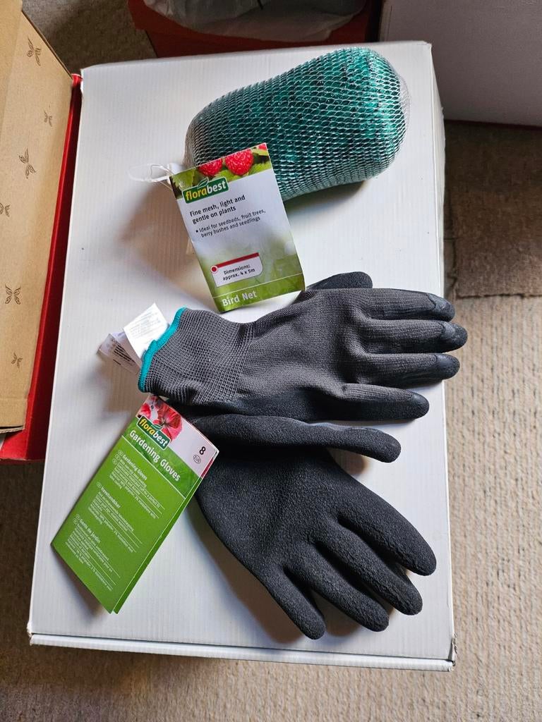 Tuin handschoenen en tuinnet, Ophalen, Nieuw