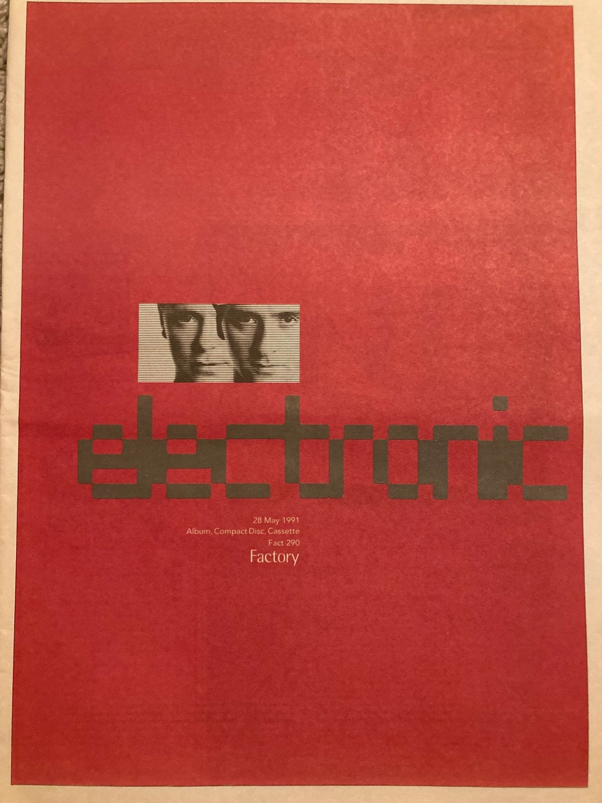 ELECTRONIC release A3 advertentie, Ophalen of Verzenden, Gebruikt