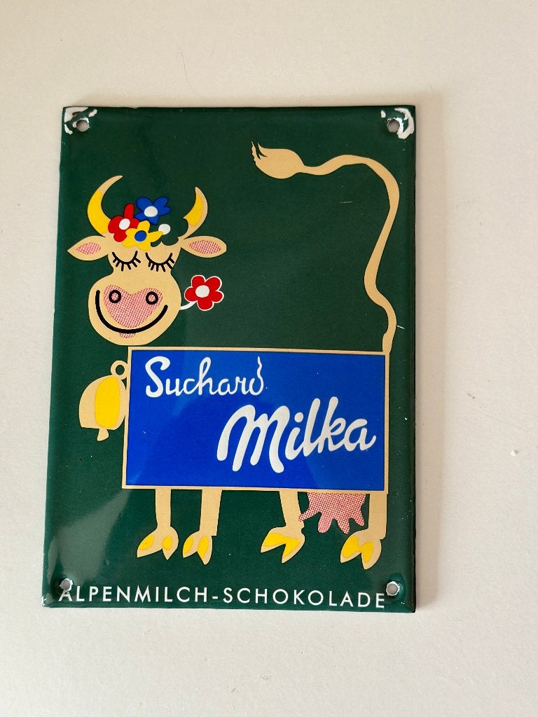 REKLAME BORDJES emaille 3 stuks, Ophalen of Verzenden, Gebruikt, Reclamebord