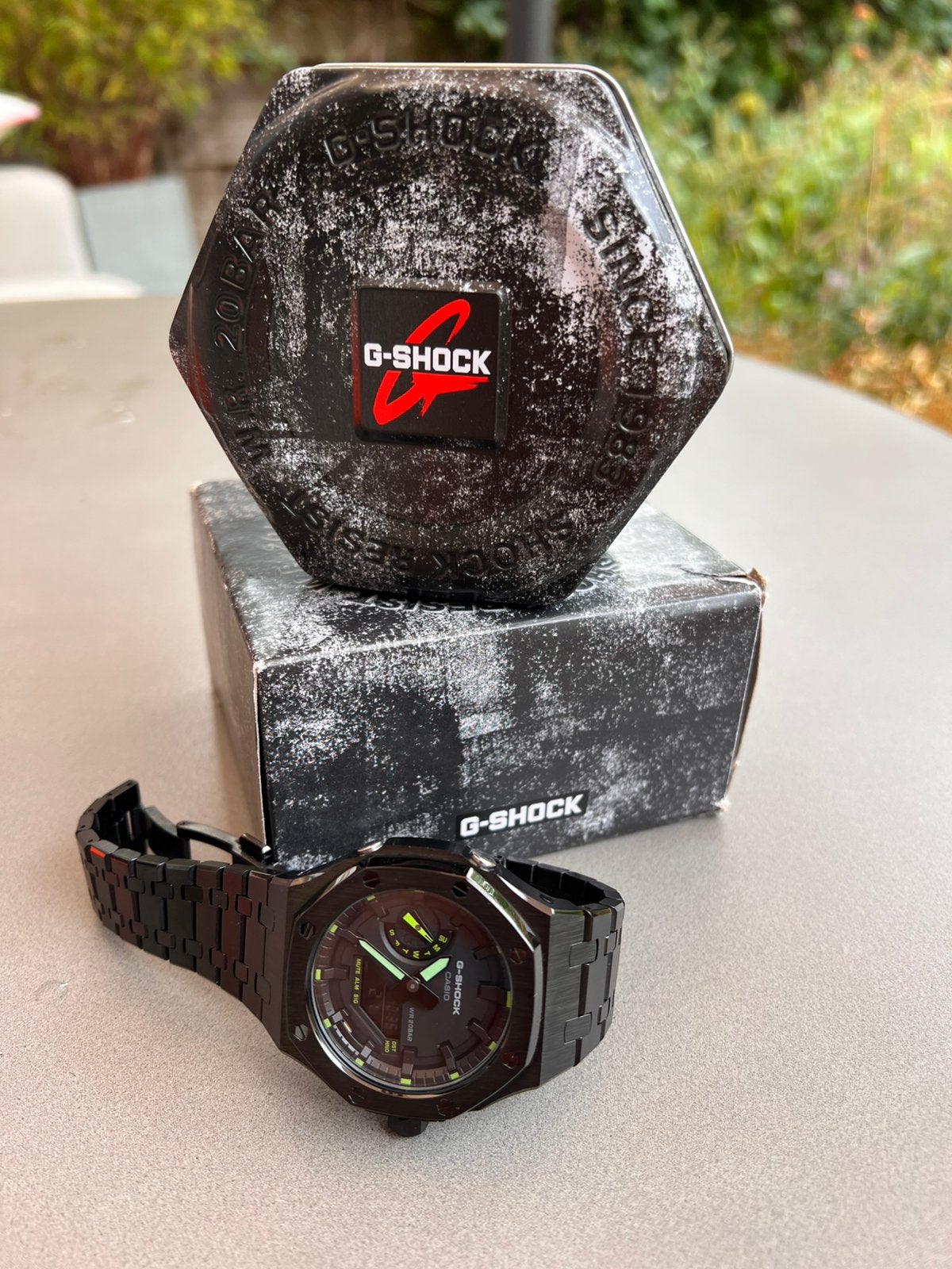 Casio G-Shock GA2100 met Oak casing, Ophalen of Verzenden, Zo goed als nieuw, Zwart, IOS