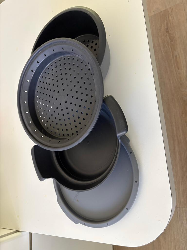 Tupperware Micro Gourmet - Modern Grijs - Stoomkoker Magnetr, Huis en Inrichting, Ophalen, Nieuw, Overige typen