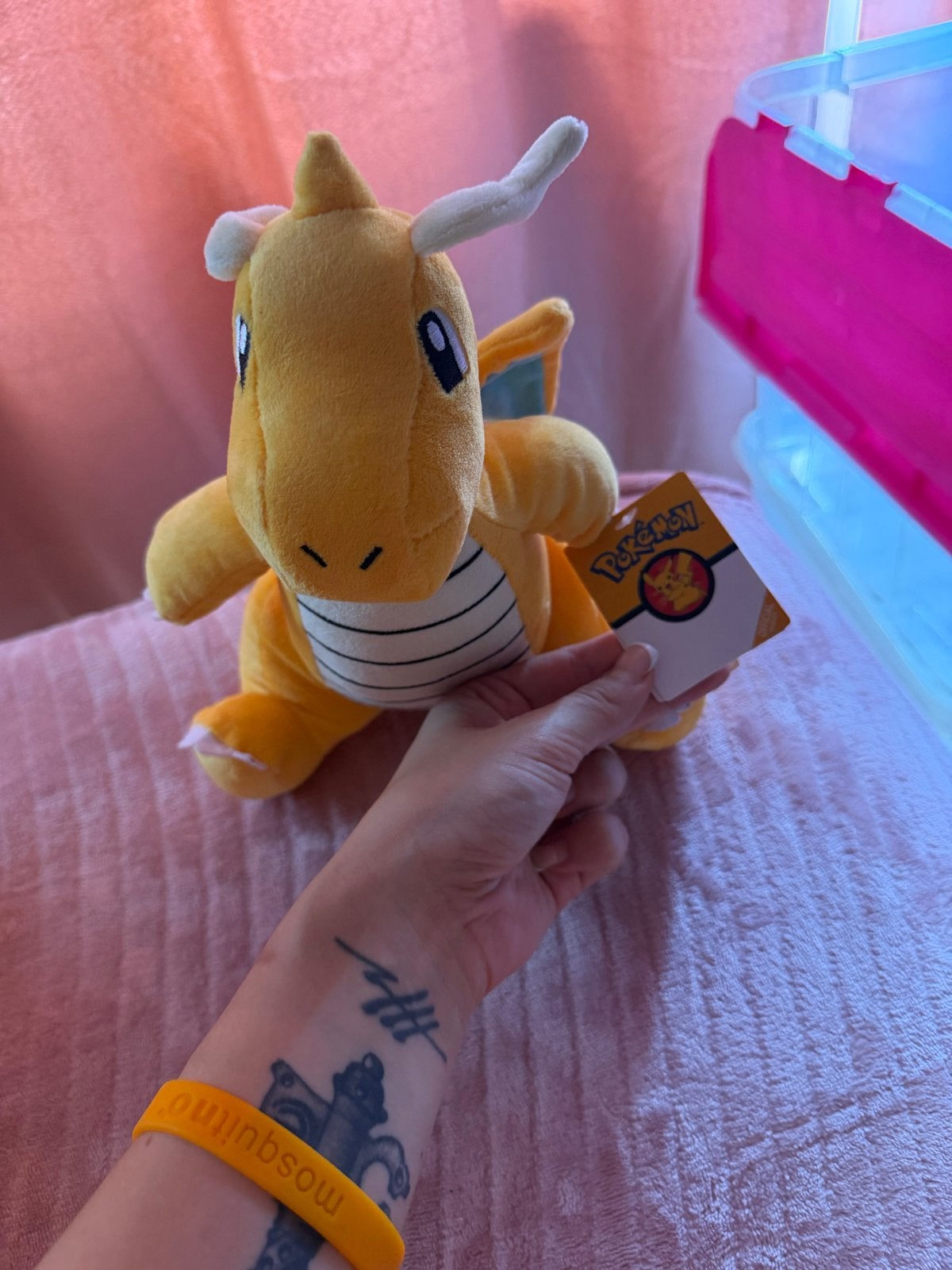 Nieuwe Pokémon Dragonite knuffel met label, Oranje, Overige merken, Overige typen, Nieuw