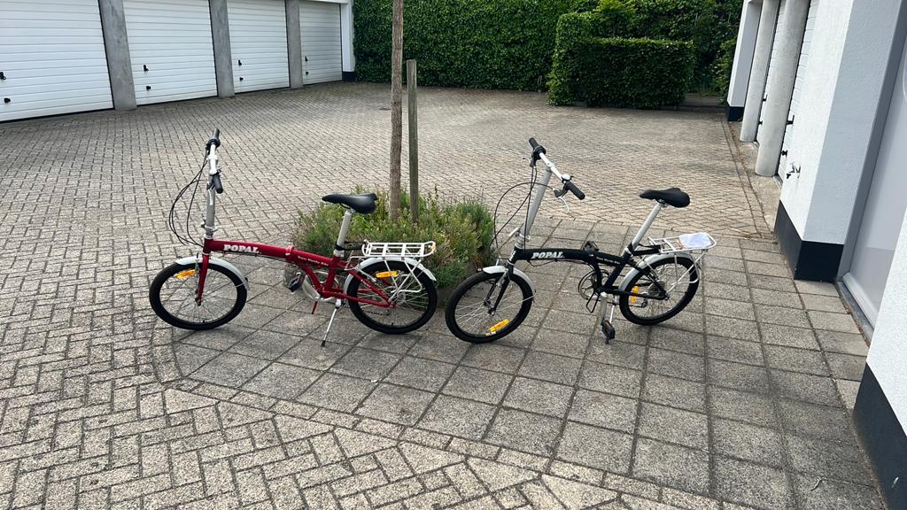 2 popal vouwfietsen, Fietsen en Brommers, Fietsen | Vouwfietsen, Gebruikt, 14 tot 16 inch, Versnellingen, Totaal opvouwbaar