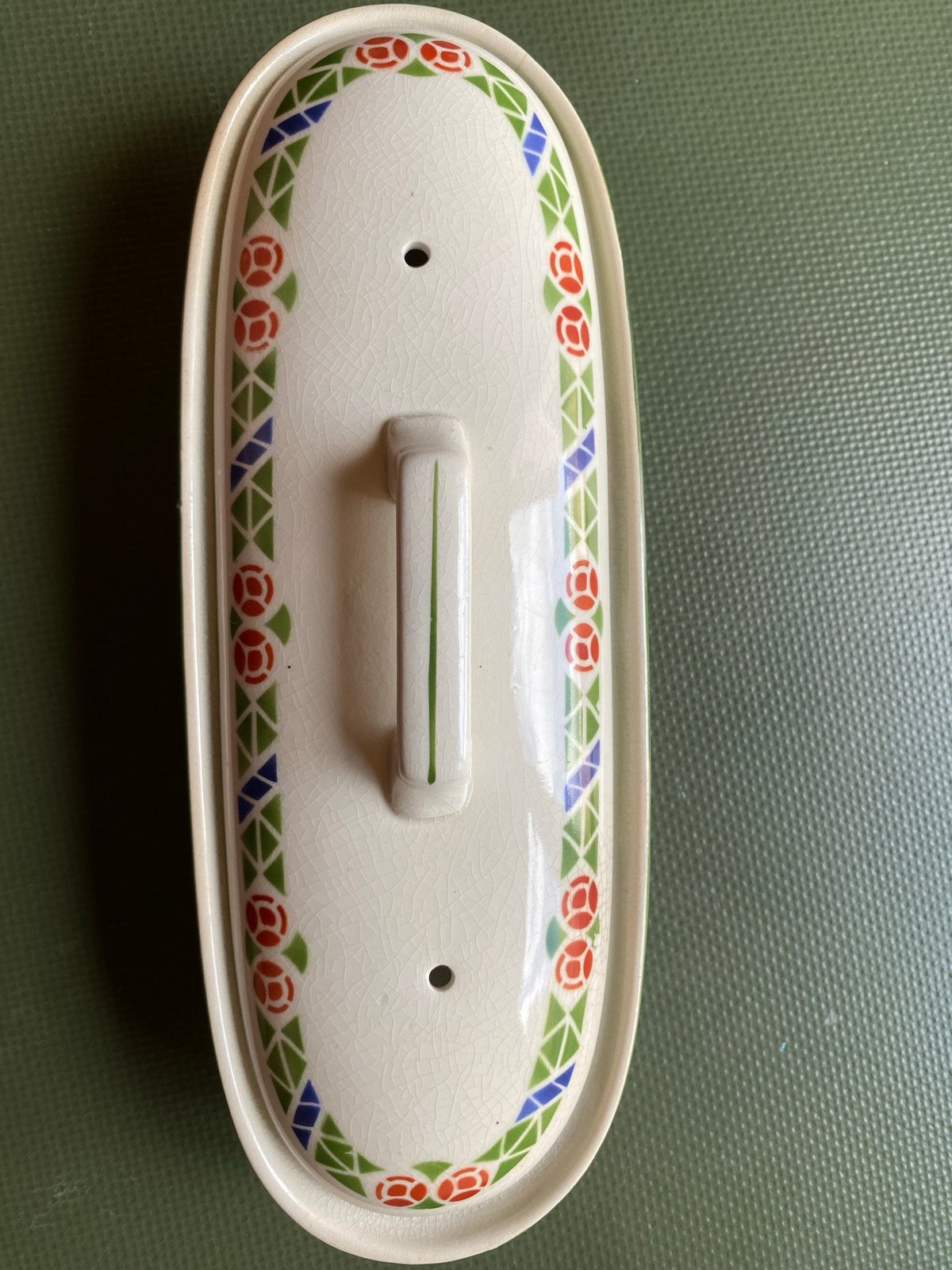 Vintage Maastricht Holland botervloot met bloemmotief, Ophalen