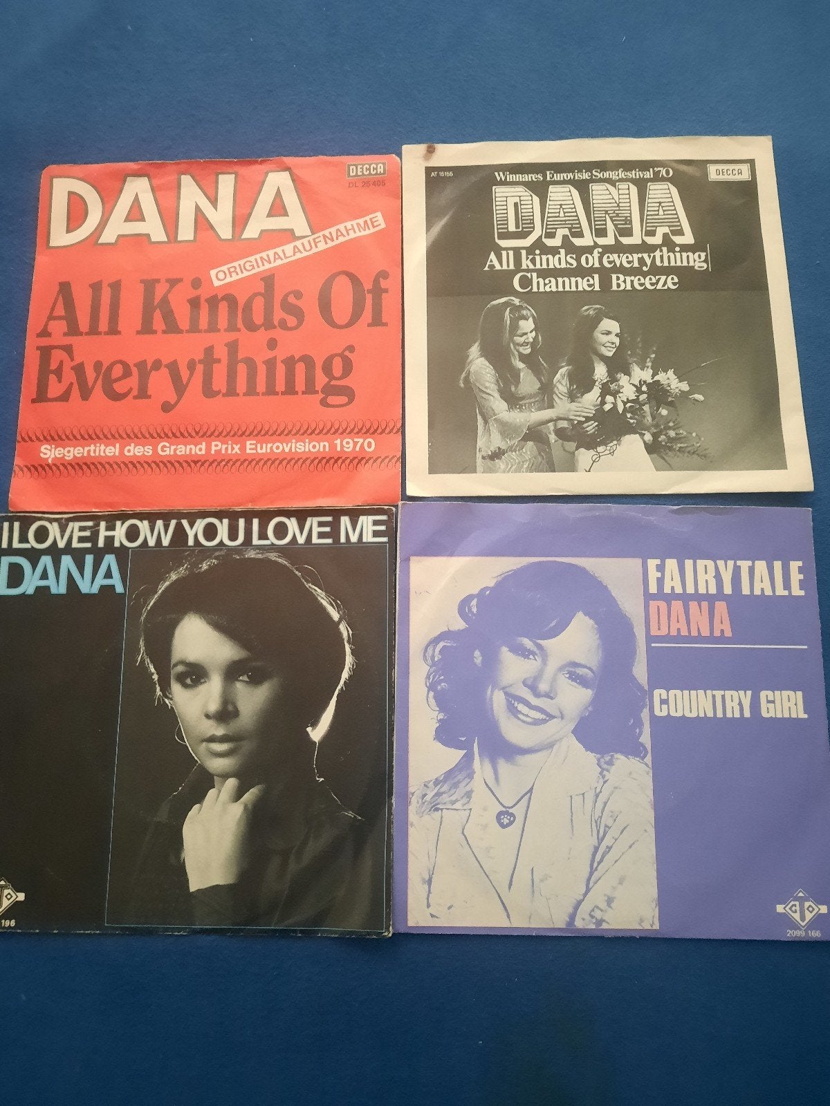 7x vinyl singels van Dana, Ophalen of Verzenden, Zo goed als nieuw, Nederlandstalig