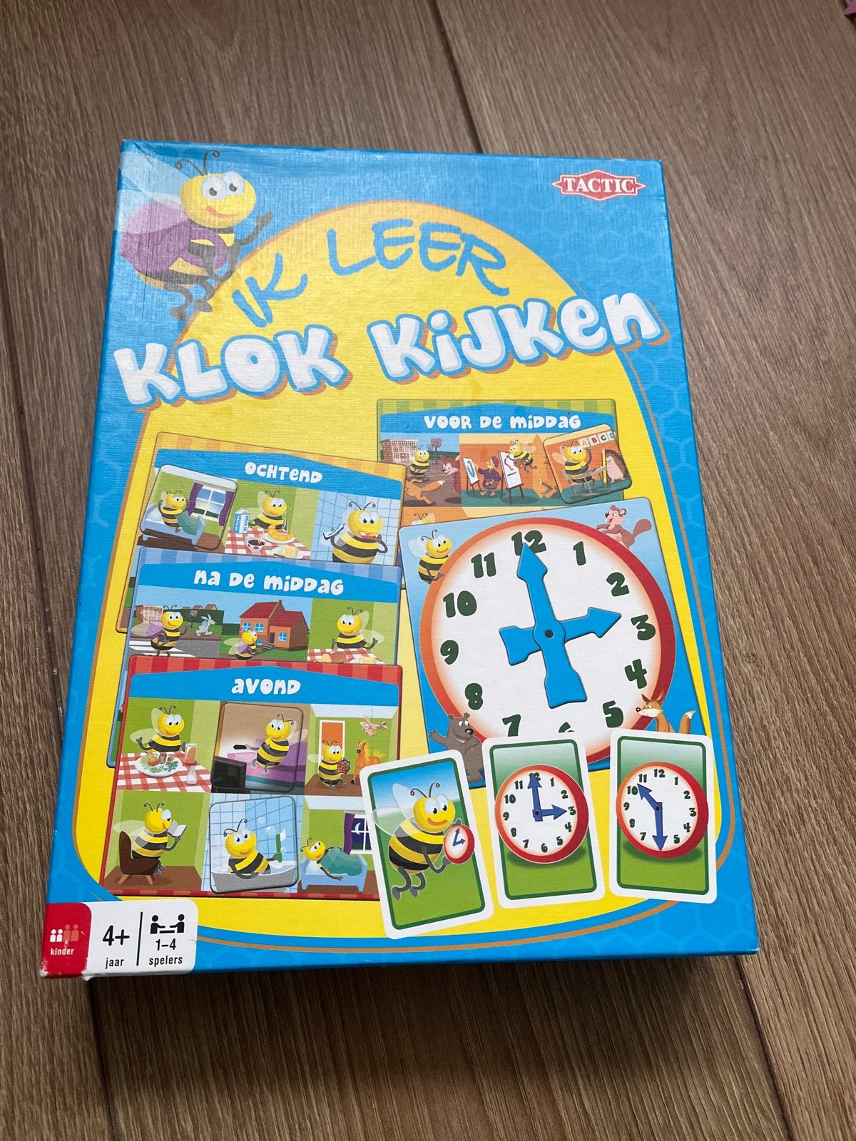 Tactic Ik Leer Klok Kijken - Educatief Spel voor Kinderen, Ophalen of Verzenden, Zo goed als nieuw, Puzzelen