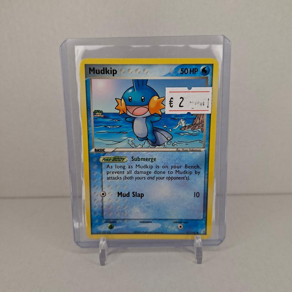 Pokémon Kaart Mudkip 50 HP - Basic, Hobby en Vrije tijd, Verzamelkaartspellen | Pokémon, Ophalen, Zo goed als nieuw, Losse kaart