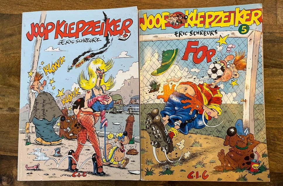 Joop Klepzeiker 2 stripboeken, deel 4 en 5, Meerdere stripboeken, Ophalen of Verzenden, Gelezen