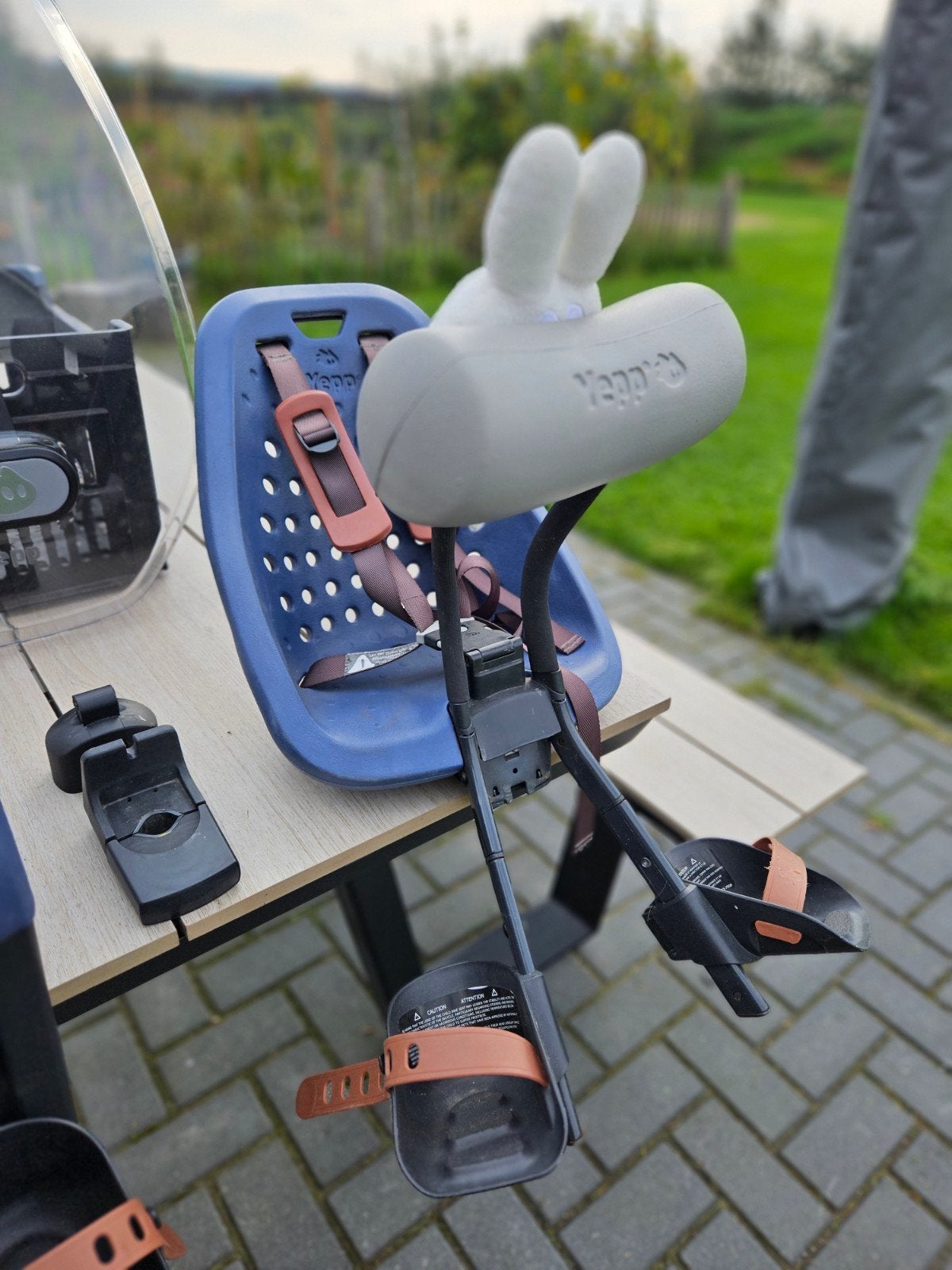 Yepp Mini fietsstoeltje met slaaprol en windscherm, Ophalen, Gebruikt, Voorzitje, Yepp
