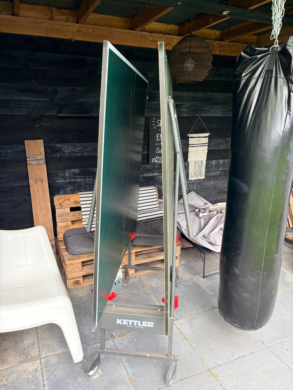 Kettler Tafeltennistafel - Inklapbaar & Verrijdbaar, Sport en Fitness, Tafeltennis, Ophalen of Verzenden, Gebruikt, Tafel Outdoor