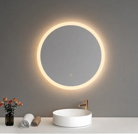 Spiegel, rond, LED 3 kleuren, condensvrij, modern, Soryn 60, Ophalen of Verzenden, Nieuw