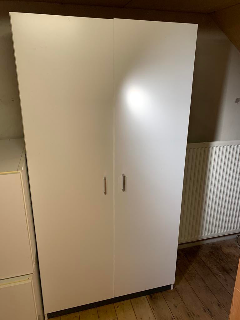 Witte kleding kast, Ophalen, Gebruikt, 50 tot 100 cm, 150 tot 200 cm
