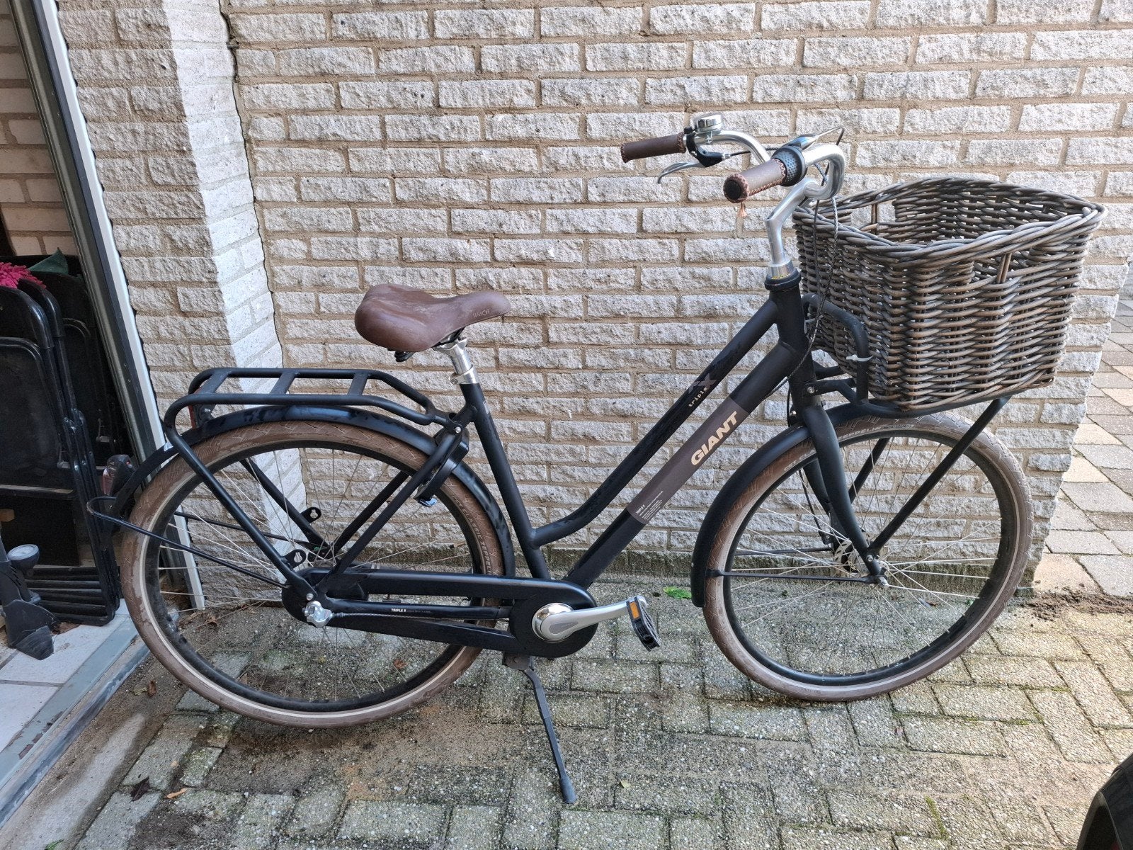 Giant Damesfiets met Mand en Versnellingen, Ophalen, Terugtraprem, Versnellingen, Giant