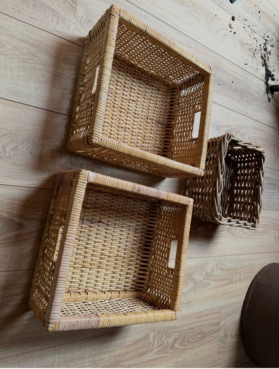 IKEA Rotan opbergmanden - set van 3, Overige materialen, Minder dan 50 cm, Gebruikt, 50 tot 100 cm