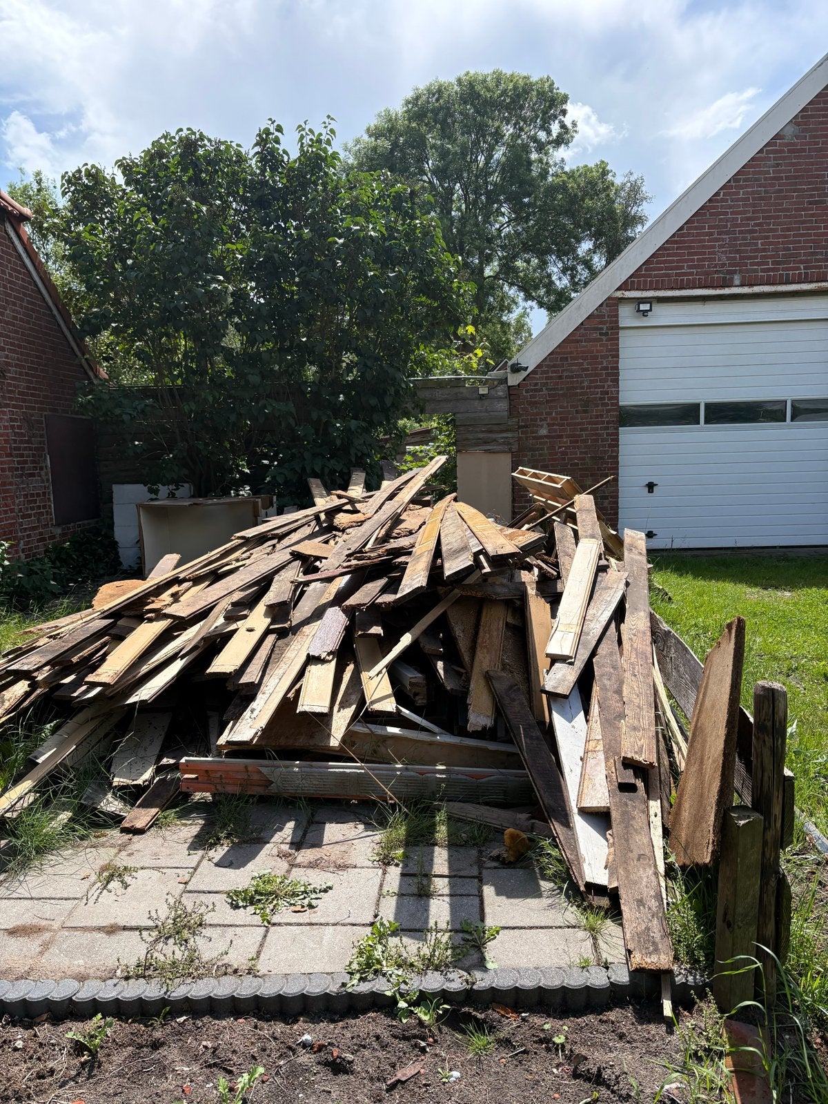Grote partij gebruikt hout, Doe-het-zelf en Verbouw, Hout en Planken, Ophalen, Gebruikt, 25 tot 50 mm, Overige typen