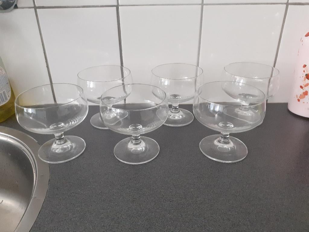 6 dessert / ijs coupes, Ophalen, Overige typen, Overige stijlen, Glas