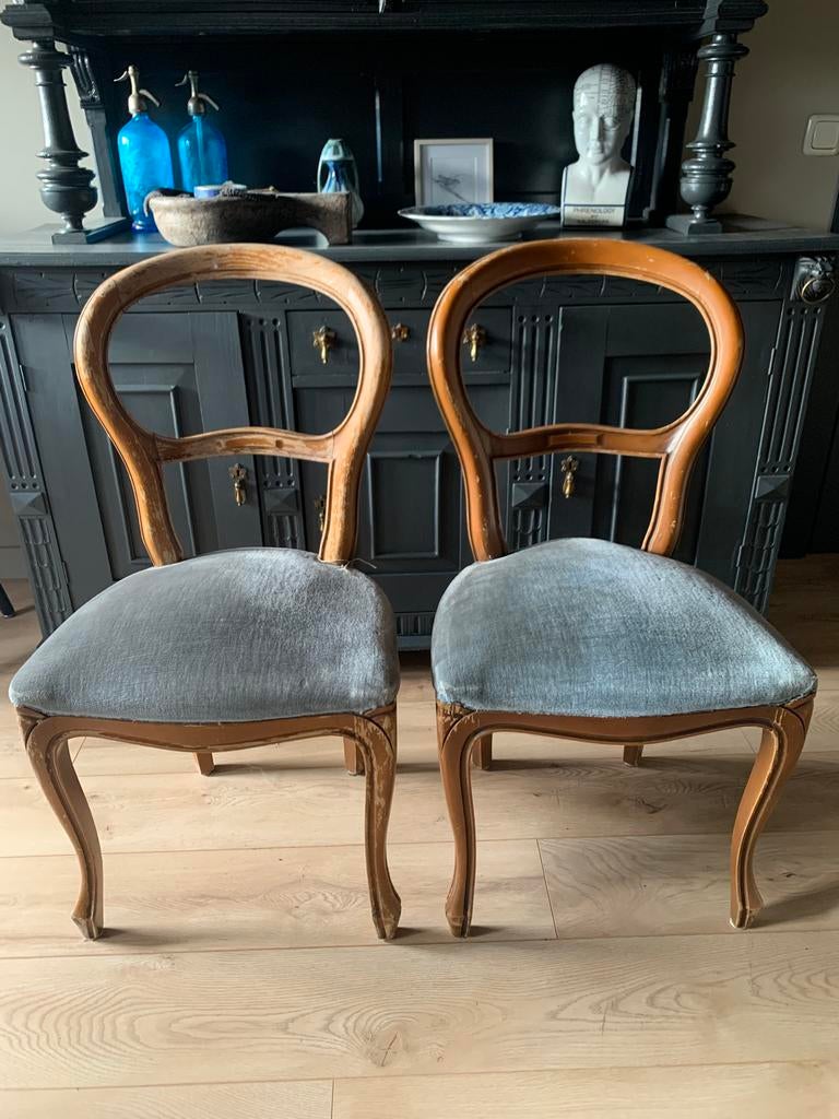 Set brocante stoelen, Antiek en Kunst, Ophalen