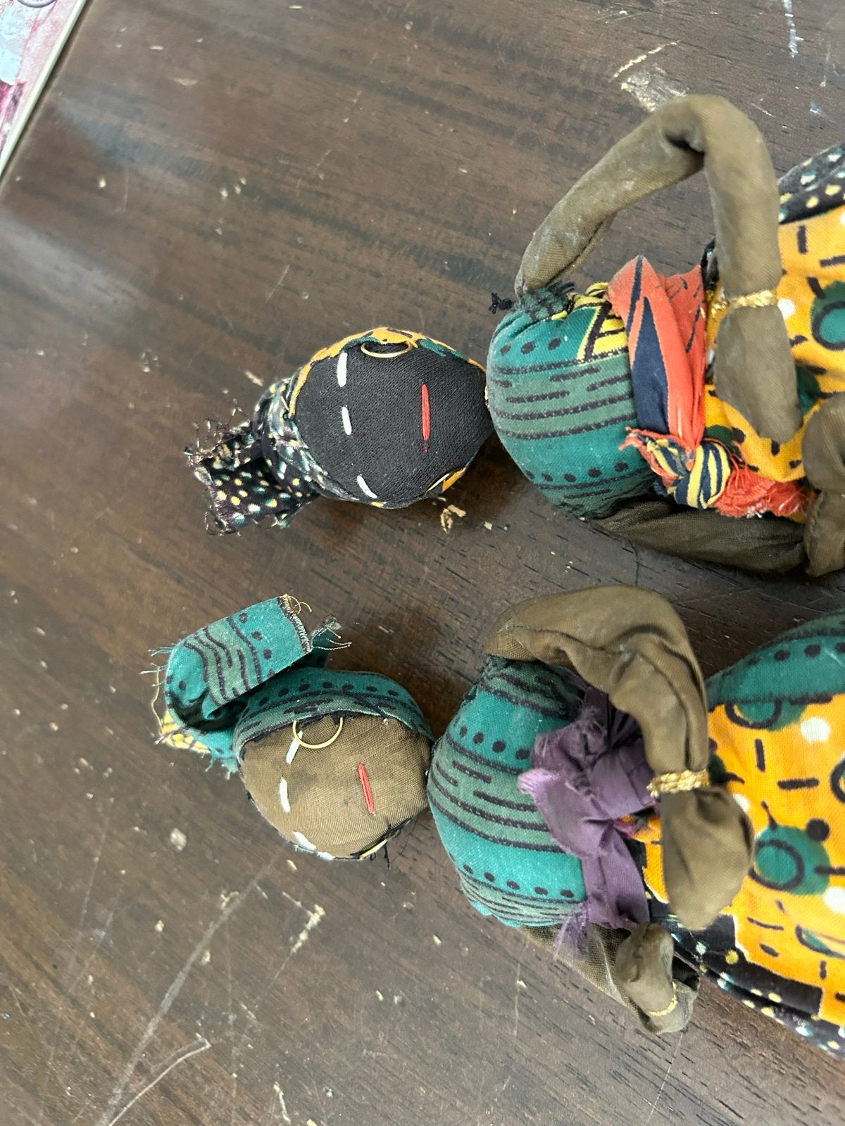 Set van 2 handgemaakte Afrikaanse poppen, 30 cm hoog, Verzamelen, Ophalen of Verzenden, Gebruikt, Pop