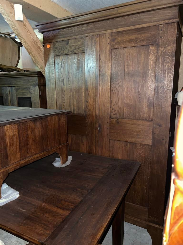 Antieke Eiken 2-Deurs Kast - Robuust en Tijdloos, Antiek en Kunst, Ophalen