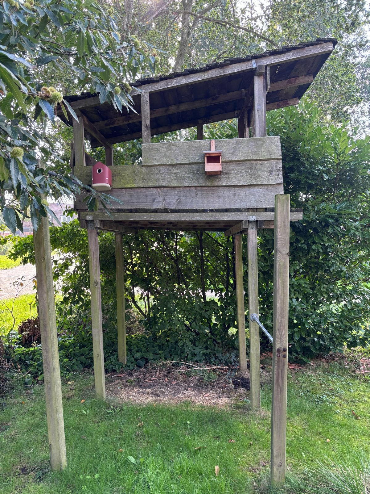 Houten speelhuisje op palen (zelf demonteren), Ophalen, Gebruikt, Hout