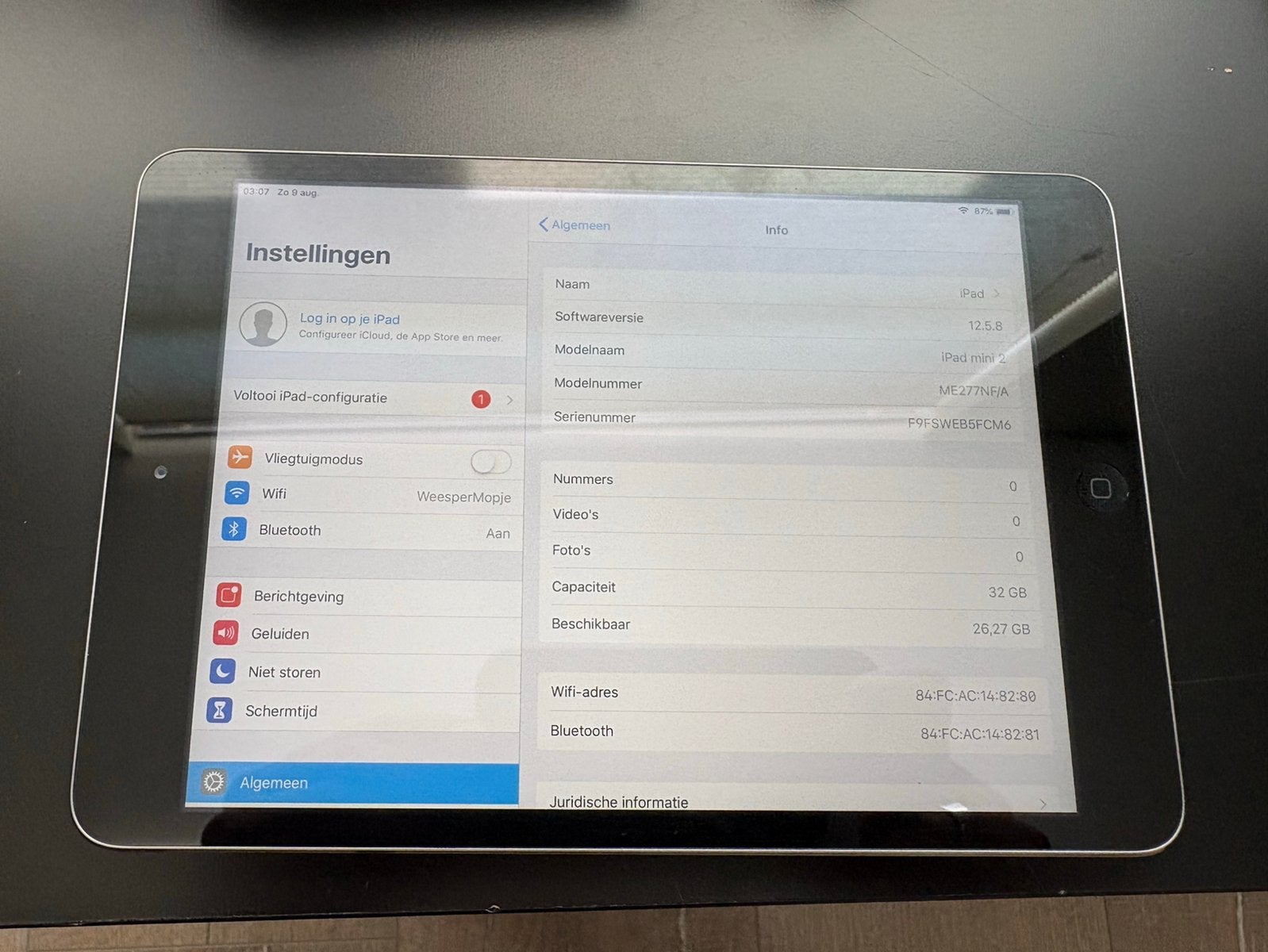 iPad Mini 2 (IOS 12.5.8) met hoesje - Ophalen in Weesp, Ophalen, Gebruikt, 32 GB, Zwart