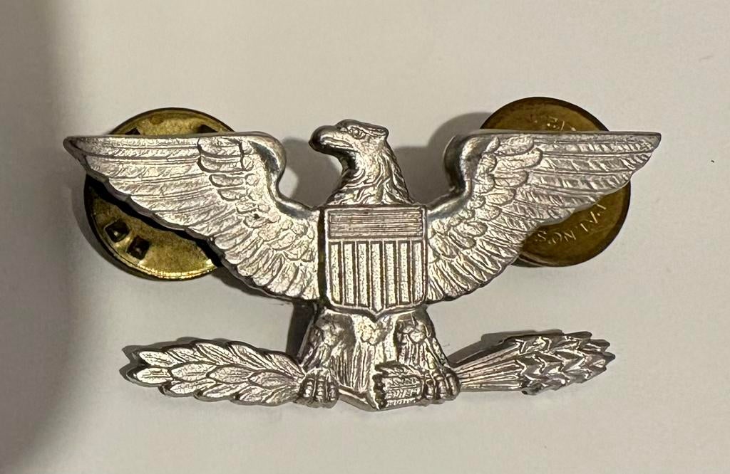 US army colonel rank badge Meyer NS New York, Ophalen of Verzenden, Landmacht, Amerika, Embleem of Badge