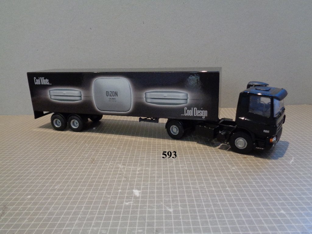 lion daf cf met 2as euro trailer, Ophalen of Verzenden, Zo goed als nieuw, Bus of Vrachtwagen, Lion Toys