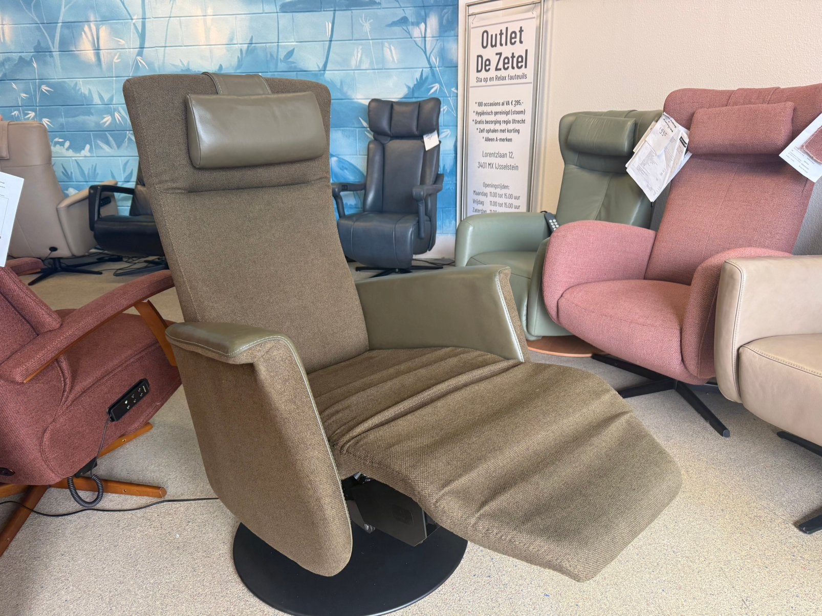 Prominent sta op stoel relax fauteuil gratis bezorging, Ophalen of Verzenden, Zo goed als nieuw, Leer, Ruim 100 fauteuils gestoomd en nagekeken