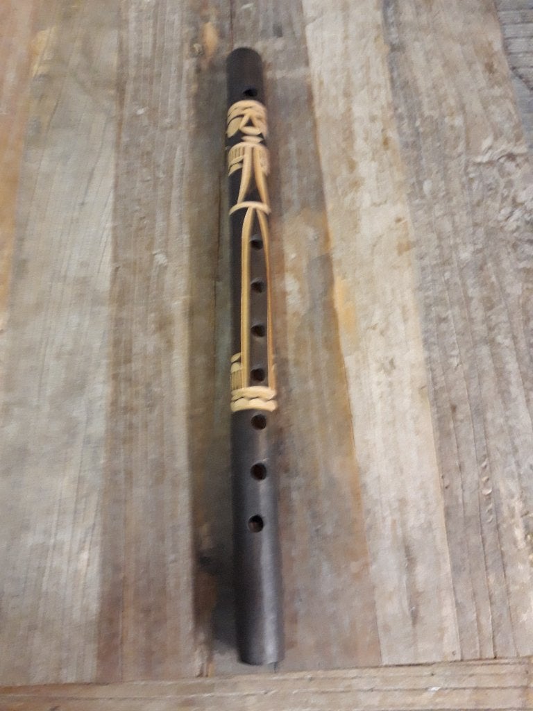 Handgesneden houten fluit uit Zuid-Amerika., Muziek en Instrumenten, Ophalen of Verzenden, Zo goed als nieuw, Overige typen