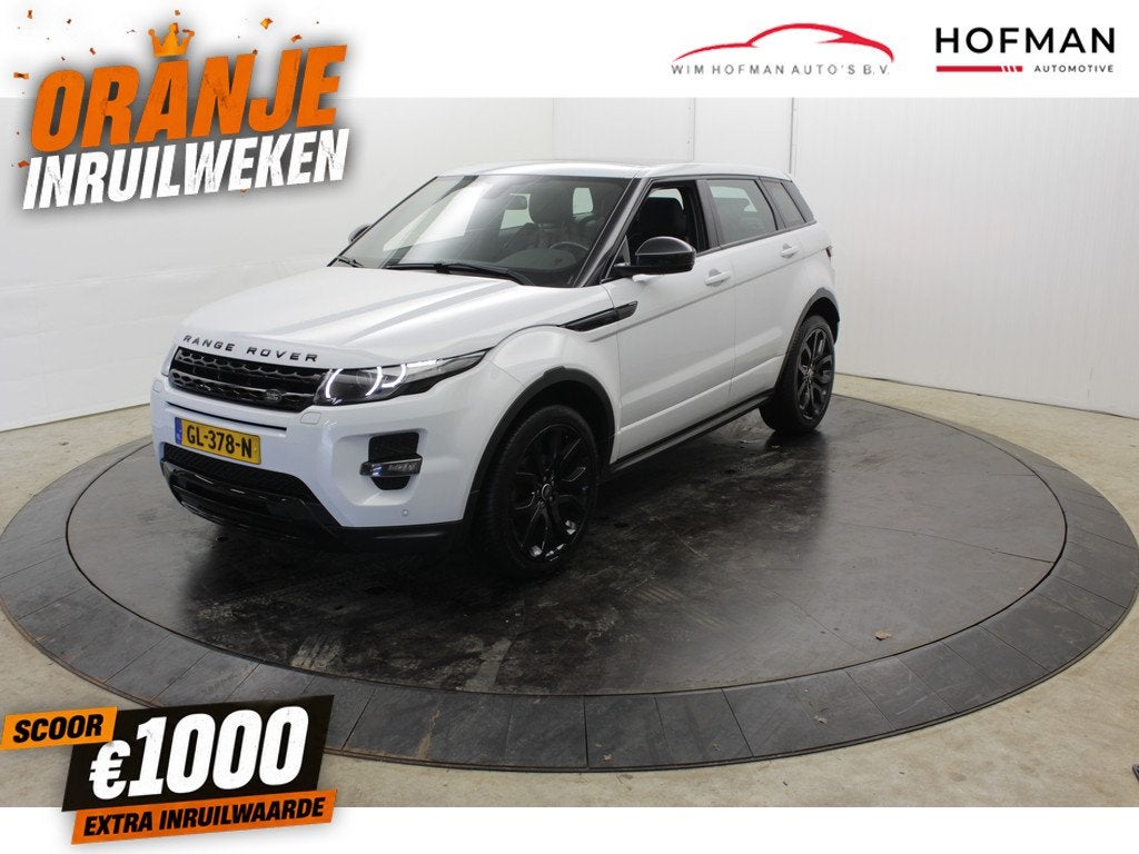 Land Rover Range Rover Evoque 2.0 Si 4WD Black Pack Pano Cam, Euro 5, Zwart, Met garantie (alle), Wit