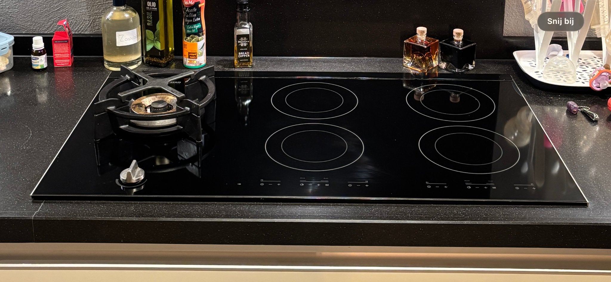 Atag IG9071M Kookplaat - Inductie met een Gas wokbrander, Ophalen, Gebruikt, Inbouw, Inductie