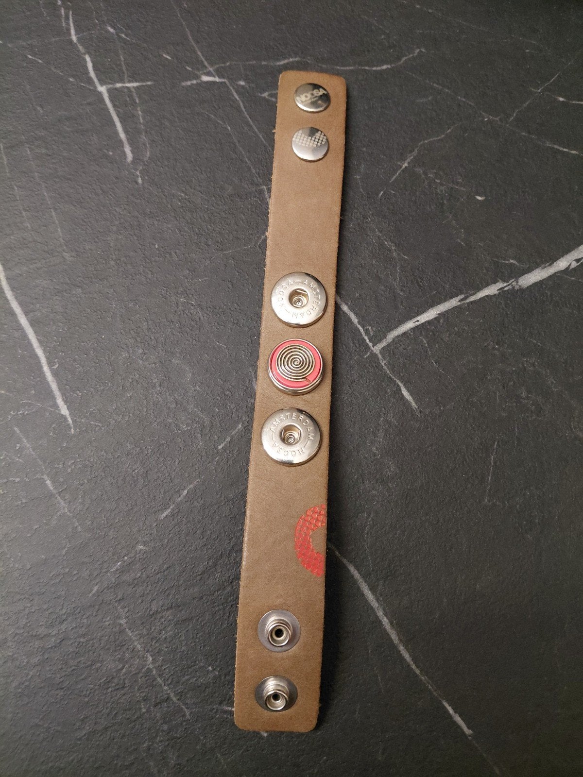 Originele NOOSA-Amsterdam Leren Armband (Maat S), Bruin, Leer, Ophalen of Verzenden, Zo goed als nieuw