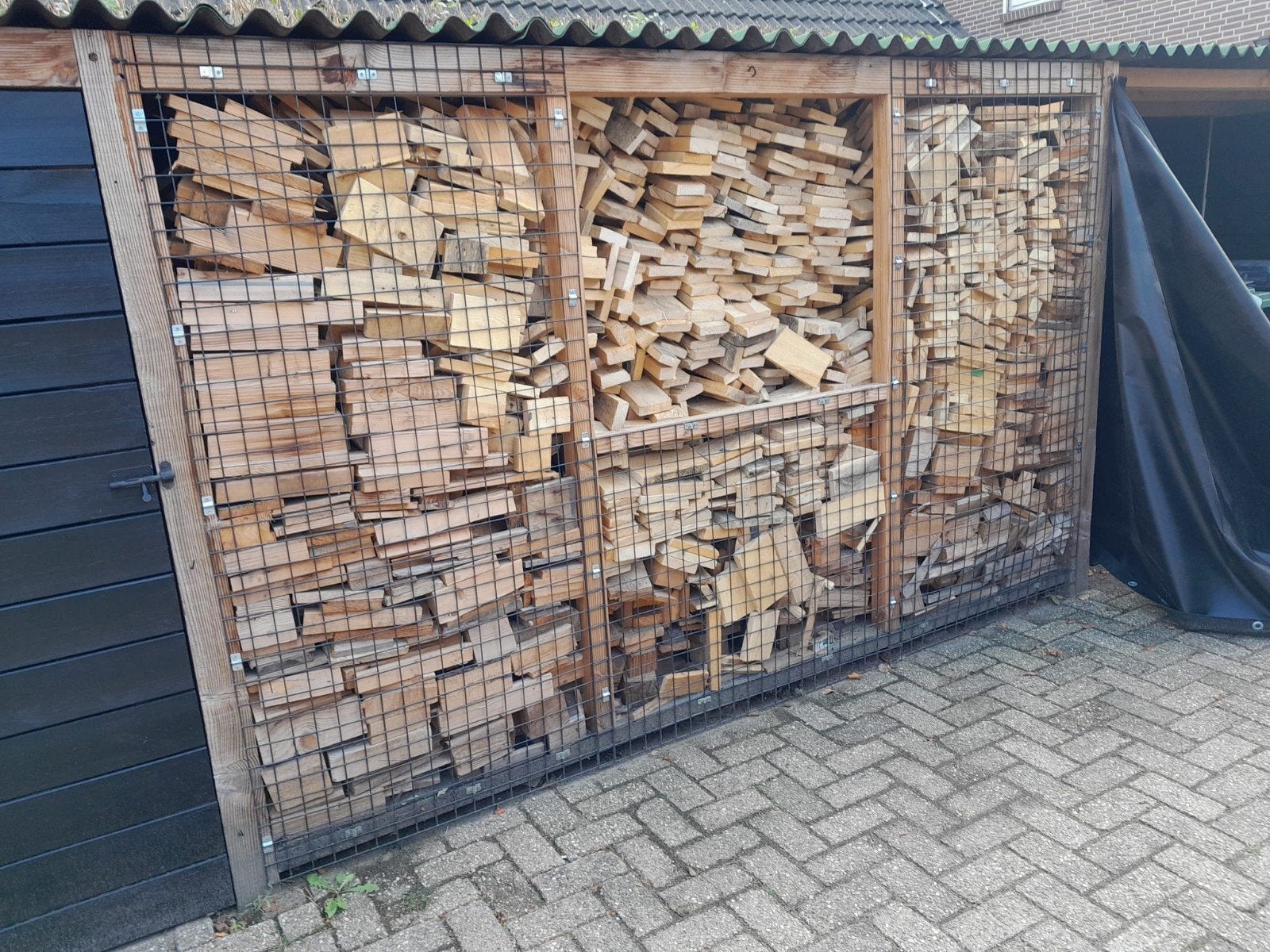 Gedroogd kachelhout pallet los en in zakken, 6 m³ of meer, Ophalen, Overige houtsoorten, Blokken