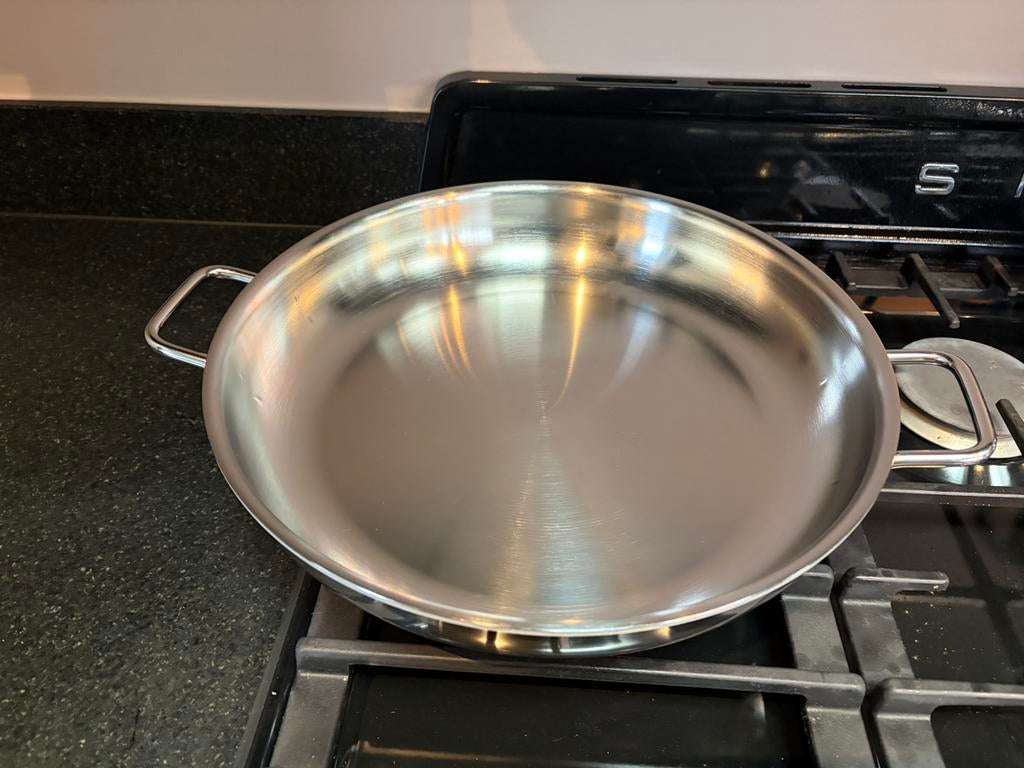 Demeyere Atlantis / Multifunction 7 pan – 32 cm – RVS, Ophalen of Verzenden, Zo goed als nieuw, Rvs, Koekenpan of Braadpan