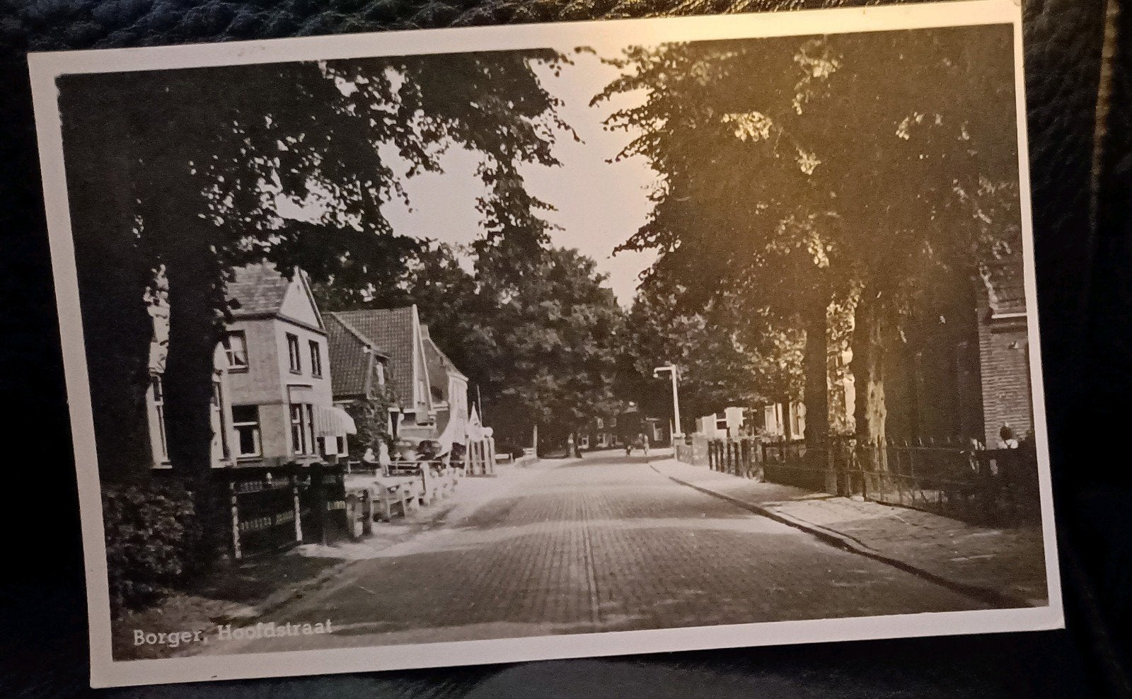 Borger. Hoofdstraat. 1956, Ophalen of Verzenden, 1940 tot 1960, Gelopen, Drenthe