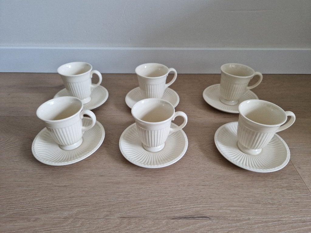 Wedgwood EDME koffiekopjes met bijhorende bordjes, Huis en Inrichting, Keuken | Servies, Nieuw, Ophalen of Verzenden, Overige stijlen