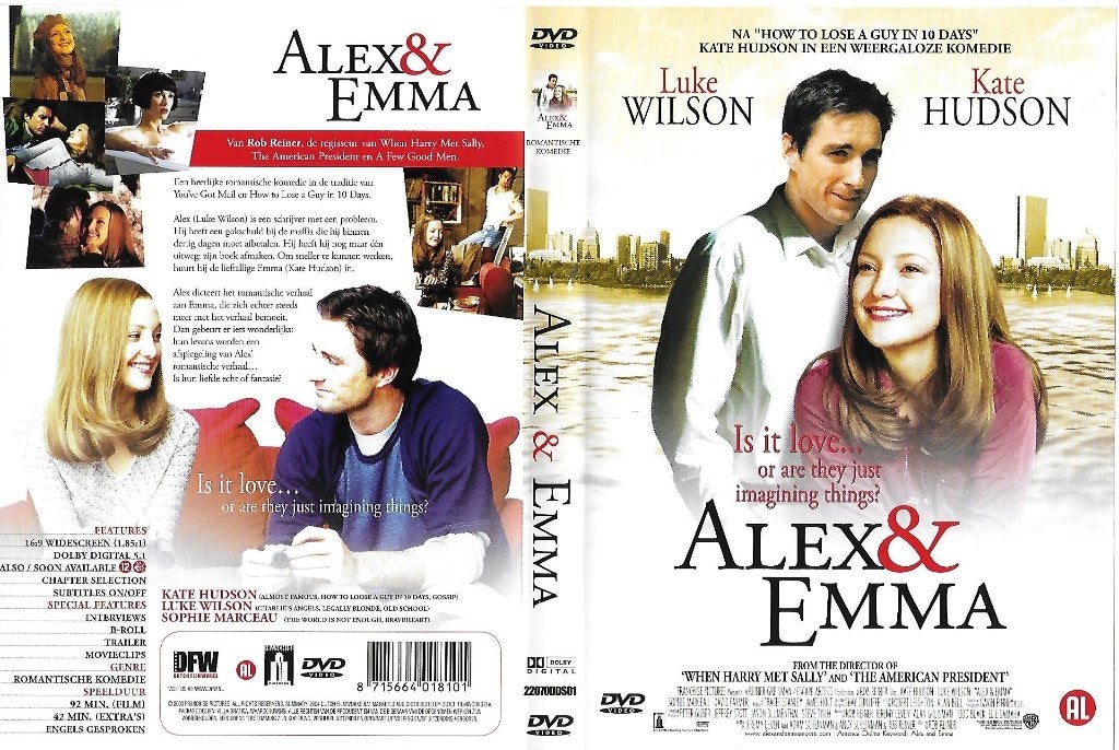 Alex & Emma, Alle leeftijden, Ophalen of Verzenden, Zo goed als nieuw, Romantische komedie