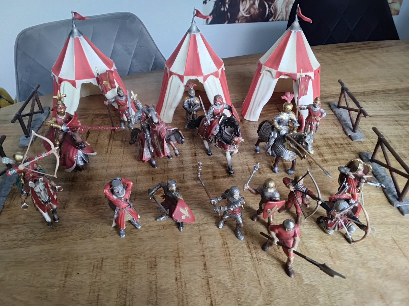 Schleich ridders, rood leger Lelie., Verzamelen, Speelgoed, Ophalen of Verzenden
