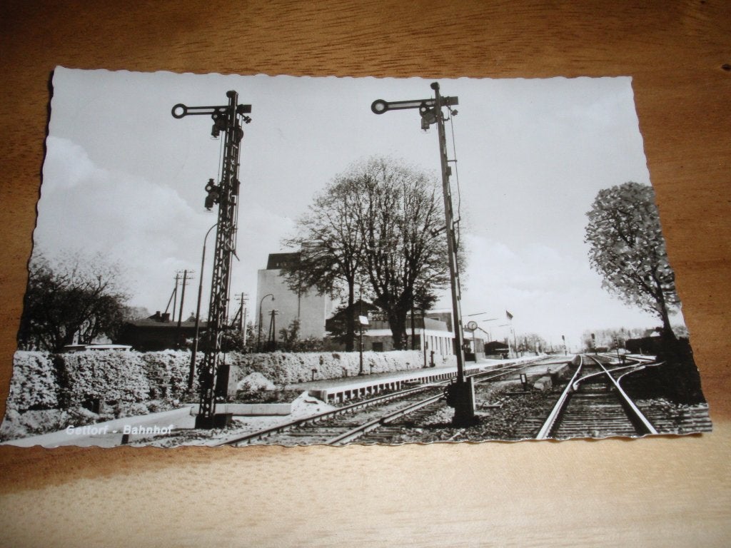 Station Gettorf Bahnhof Duitsland Seinpaal Spoorlijn, Verzenden, 1960 tot 1980, Gelopen, Duitsland