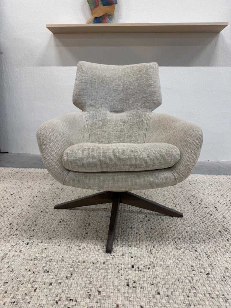 Leolux Lloyd Draaifauteuil stof Design stoel, Huis en Inrichting, Leolux, Info@leolux.nl, Ophalen of Verzenden, Zo goed als nieuw