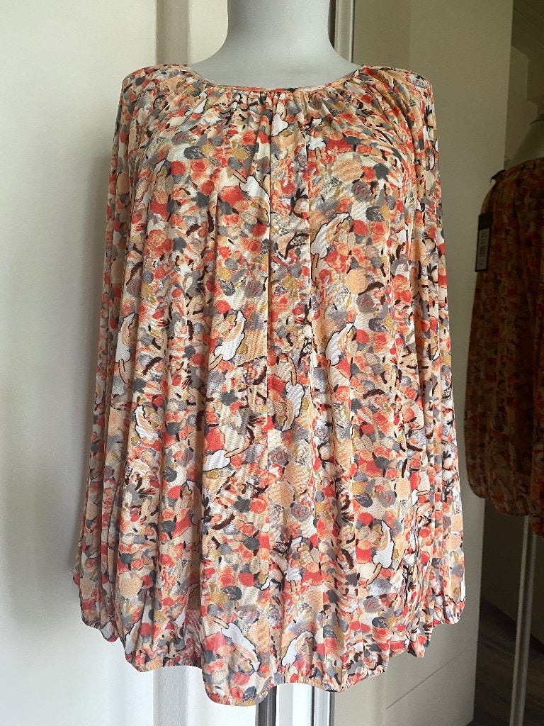 tuniekblouse Norah 42/44 koraal/creme multi NIEUW, Kleding | Dames, Overige kleuren, Maat 42/44 (L), Nieuw, Ophalen of Verzenden