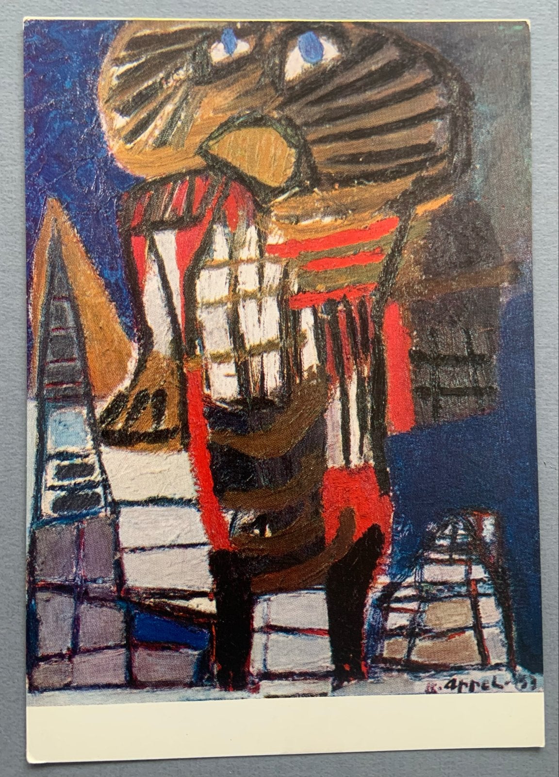 Kaart Karel Appel - Fantastisch wezen, 1953, Verzamelen, Verzenden, 1940 tot 1960, Ongelopen, Overige thema's