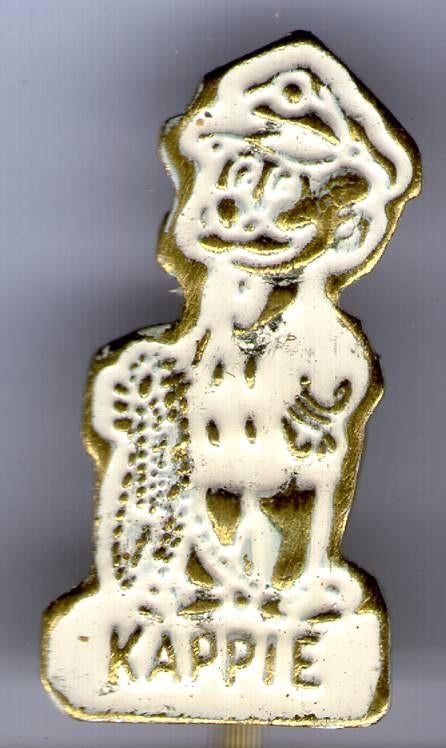 Kappie Toonder wit op koper stripfiguur speldje ( S_018a ), Verzamelen, Verzenden, Nieuw, Figuurtje, Speldje of Pin