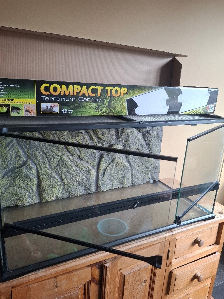 GROOT TERRARIUM MET LICHT KAP, Dieren en Toebehoren, Reptielen en Amfibieën | Toebehoren, Ophalen, Zo goed als nieuw, Terrarium of Paludarium