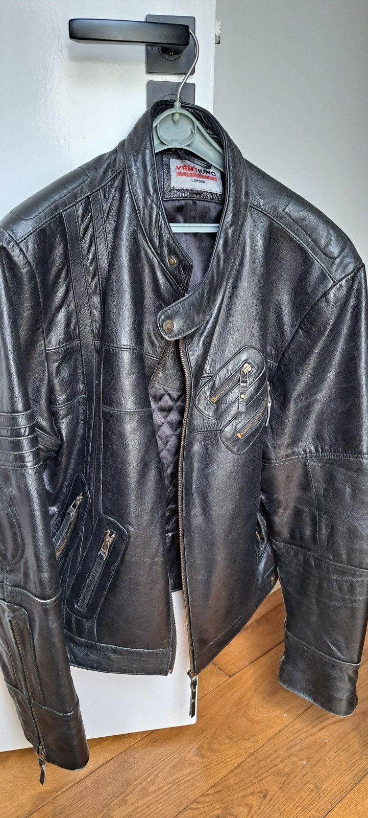 Leren motorjas Ventuno London, heren, Motoren, Kleding | Motorkleding, Jas | leer, Ophalen of Verzenden, Tweedehands, Heren