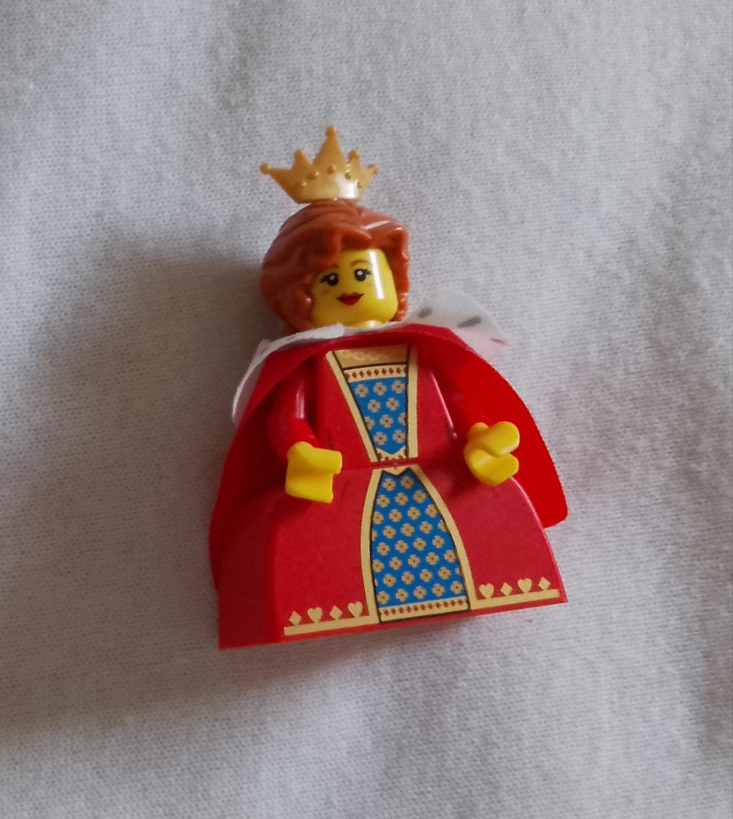 Lego Koningin Minifiguur met Kroon en Mantel, Lego, Ophalen of Verzenden, Zo goed als nieuw, Minifiguur