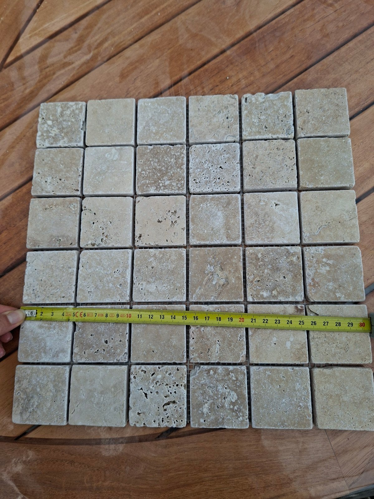 Natuursteen mozaïek tegels - Travertin, Ophalen, Nieuw, 20 tot 40 cm, Minder dan 5 m²